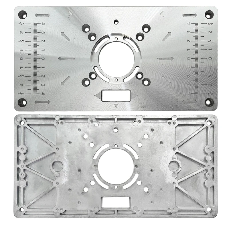Aluminum Router Table Plate for Woodworking Table Top Insert Mounting Plate Wood Tools Trimming Milling Machine with Accessories