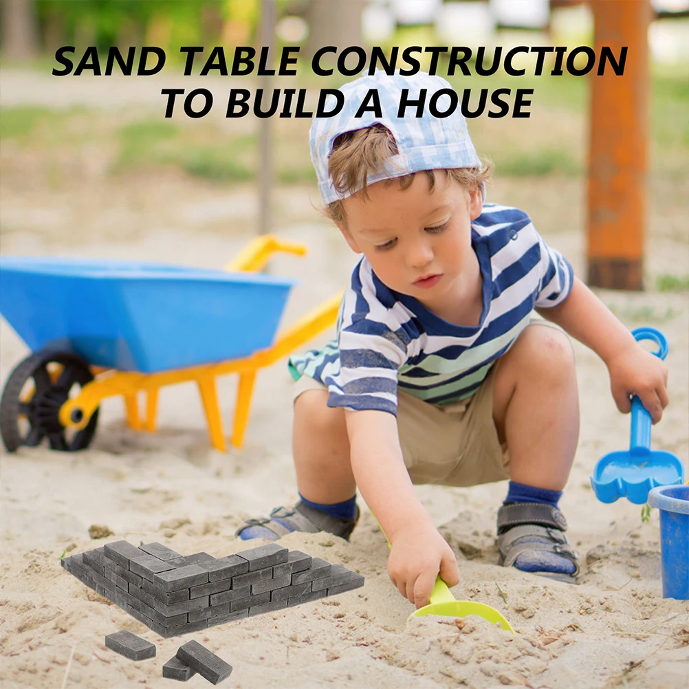 

100pcs Miniature Bricks Simulation Brick Decor For Sand Table Architecture Diy Building Kits Micro Landscape Wall Accessories