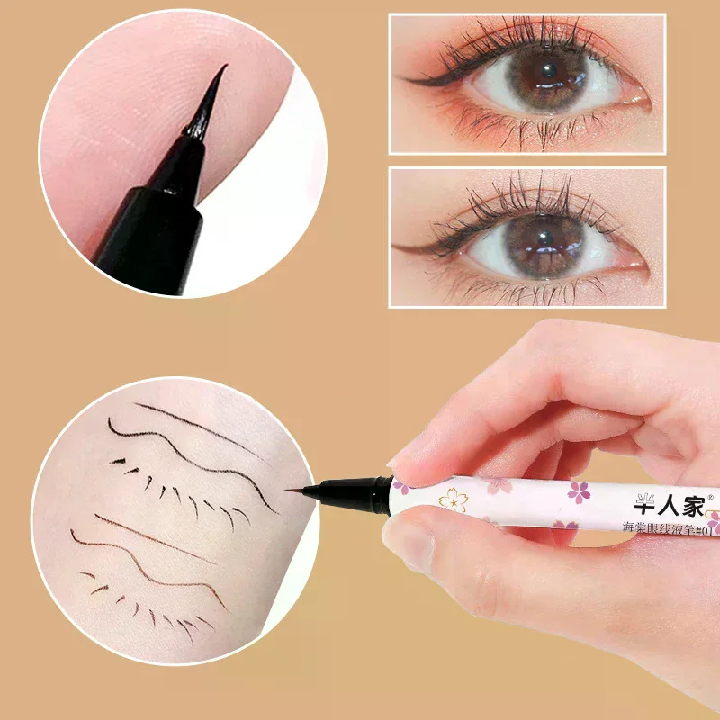 Super cienki, wodoodporny eyeliner w płynie, koreański makijaż dla kobiet, szybkoschnący, gładki eyeliner, długotrwały pisak do dolnej powieki, kosmetyki.