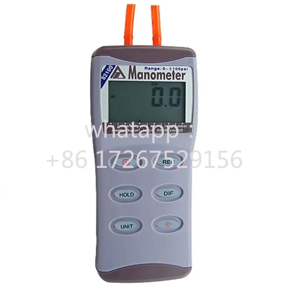 AZ82100 100 psi Digital Manometer Measure the Air Differential Pressure,Hold Function, Maximum/Minimum, Record Indicator.