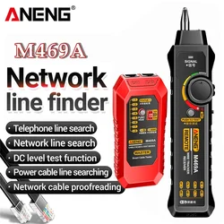 ANENG M469A inteligentny Tester kabli sieciowych RJ45 RJ11 Tester kabla LAN lokalizator przewodowy odbiornik sieciowy narzędzie do konserwacji