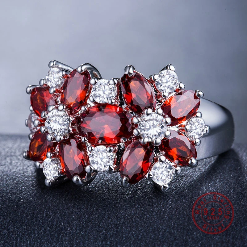 Pure Sterling Sparkling 925 Silver Rings for Women Girls Brilliant CZ Crystal Wedding Engagement Jewelry Summer Sale 2020 New