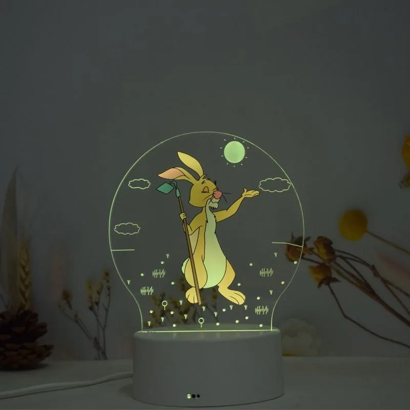 Winnie the Pooh animation peripheral cartoon 3D table lamp LED night light bedroom decoration lamp children's Christmas gift