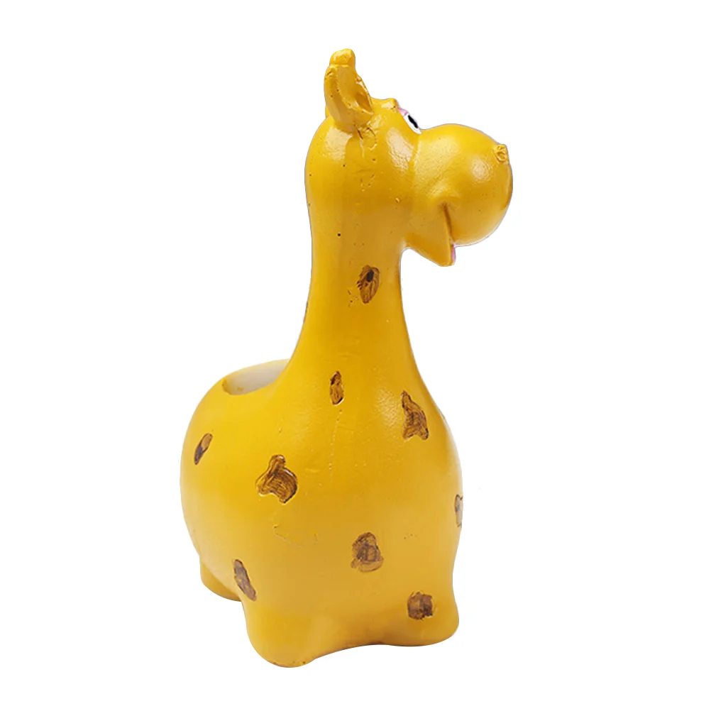 Resin Cartoon Animal Flower Pots Succulent Planter Nursery Pot Home Decoration for Garden Balcony (Giraffe)