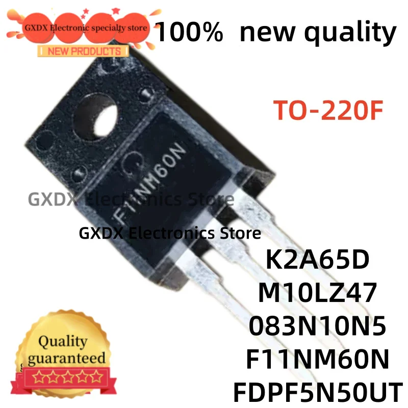 5-10-20Uds 100% new IPA083N10N5 083N10N5 K2A65D TK2A65D F11NM60N STF11NM60N FDPF5N50UT M10LZ47 SM10LZ47  TO-220F in Stock