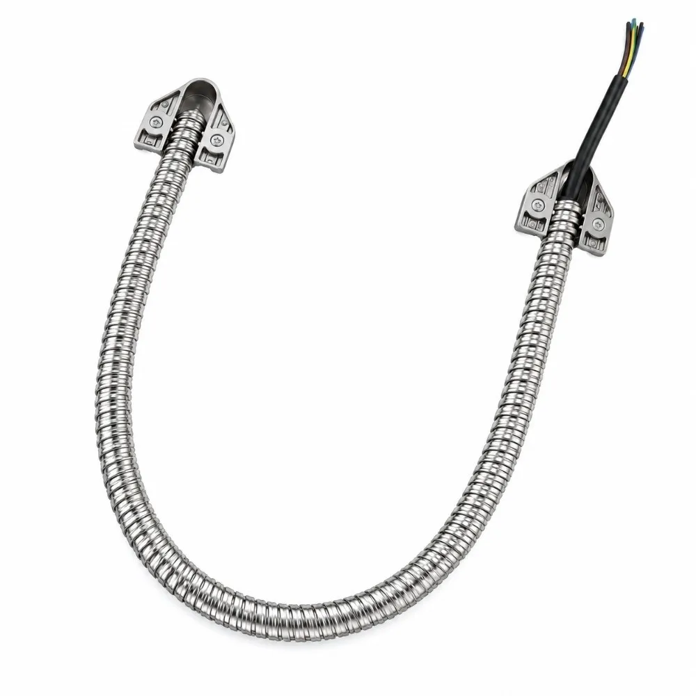 1pcs/3pcs 16 Inch Door Flex Conduit Exposed Mounting Stainless Steel Flexible Electrical Conduit Loop Power Transfer