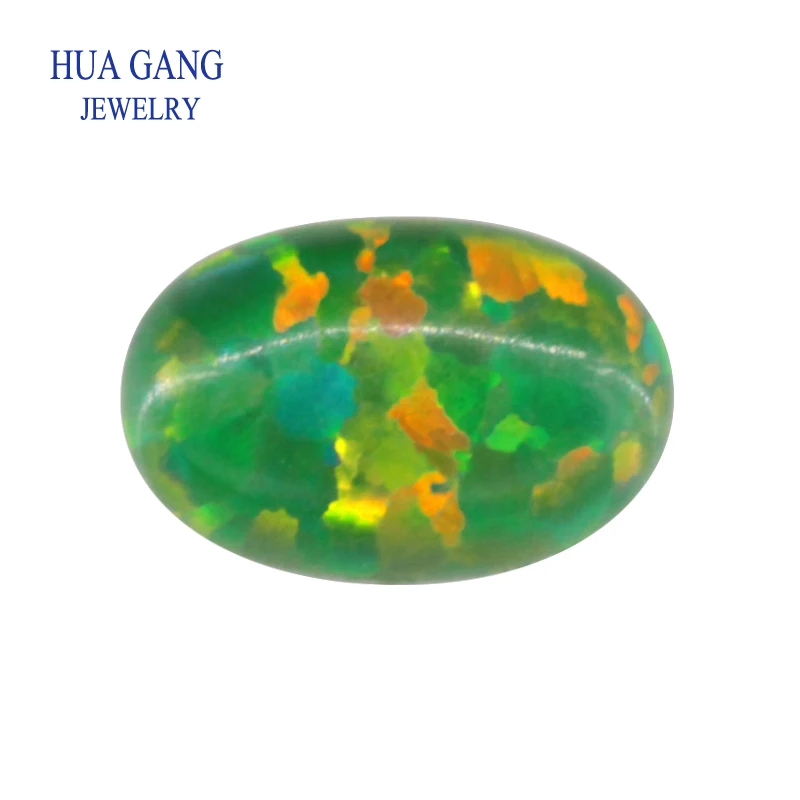 حجم كبير 15x20 مللي متر أوبال مختبر فضفاض مكون الأحجار الكريمة البيضاوي الشكل قاعدة مسطحة كابوشون أوبال الأحجار الكريمة الخرز لصنع المجوهرات