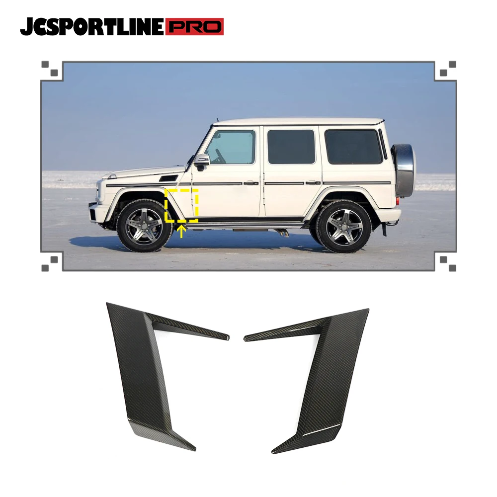 For Mercedes G Class W463 G63 AMG Wagon 19up Carbon Side Air Fender Vent Fins Trims