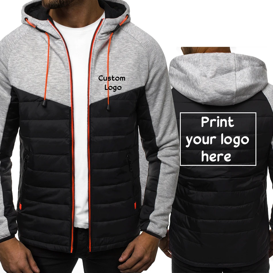 DIY Logo Casual Comfortable High Quality Men\'s Jacket Custom Logo Spring Autumn New Sports Men\'s Sweatshirt Male Hooded Jackets