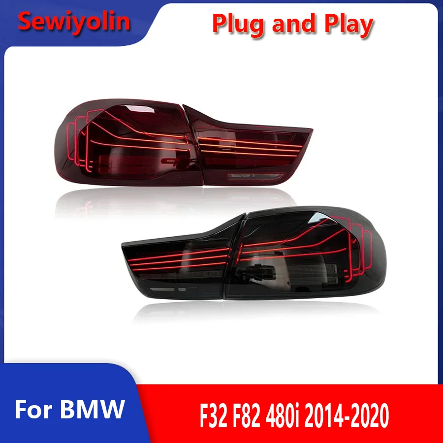 

1 pcs Car Accessories Tail Light led For BMW M4 F32 F82 480i 2014-2020 DRL Fog Brake Lamp Assembly Tuning Lights Plug And Play