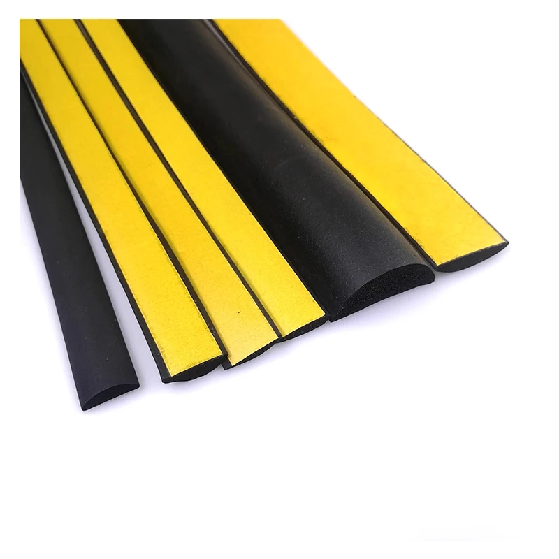 Self-Adhesive EPDM Foam Seal Strip,D-Shape for Door,Window, Car,Machine Insulation,Weatherproof,Soundproof, 3mm to 6mm Thickness