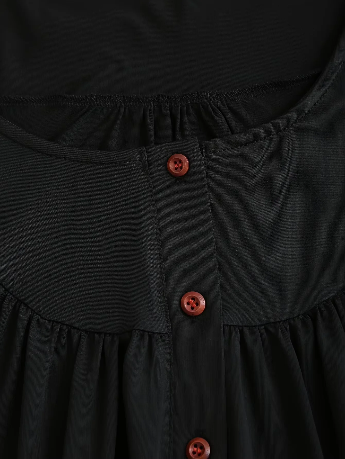 Effen T-shirt met lange mouwen voor dames in Europese en Amerikaanse mode, casual top met ronde hals en button-down