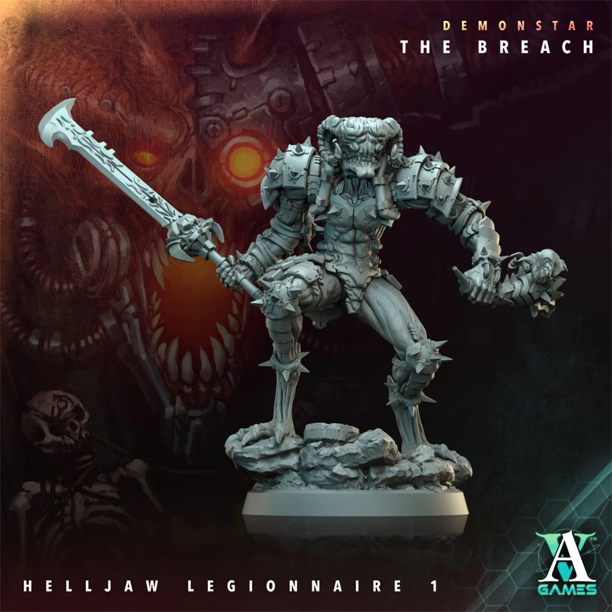 Dnd Miniatures Figures [Chaos] Hellhound Soldier Demon Prince Knight Board Game Model 3d Printing