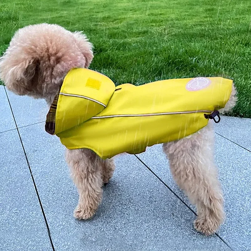 Pet Dog Clothes Raincoat Teddy Fado Keji Waterproof Dog Raincoat Small and Medium-sized Dog Cloak Poncho