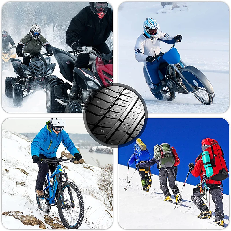 Tachuelas de neumáticos de tornillo de nieve universales, picos antideslizantes que caen, neumáticos de rueda para coche, motocicleta, bicicleta,