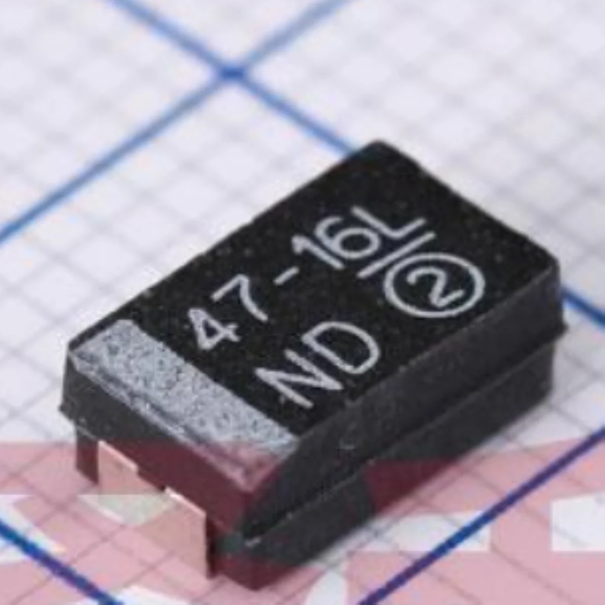 2917 CASE-D 7343 31mm Marking 47-16L NEW Original Black Tantalum Capacitor 16V ±10% 47uF 150mΩ CAP TANT 47µF 593D476X9016D2TE3