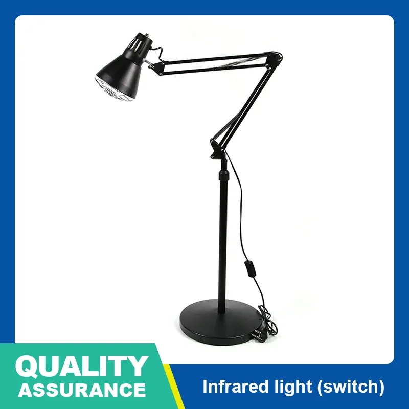Utilisation domestique et commerciale, type sur pied, lampe chauffante noire 150W, lampe thérapeutique, lampe de beauté pour salon, lampe infrarouge