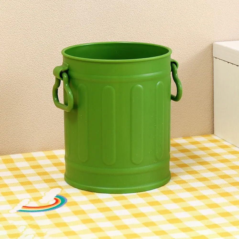 Portable Retro Pen Holder Cute Plastic Makeup Brush Storage Box Simple Multi-functional Pen Bucket Student