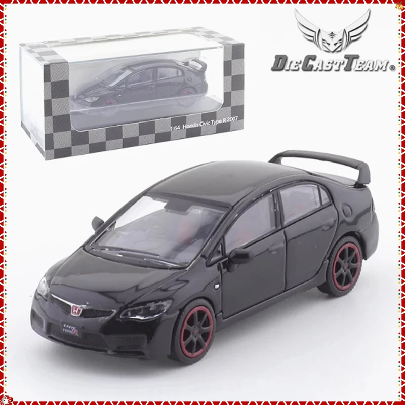 Diecast DCT 1:64 Scale Civic Type-R FD2 Alloy Car Model Ornament Souvenir Display Collection Hobby Gift