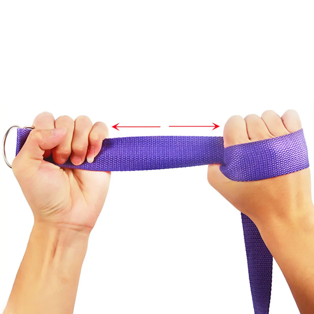 

2pcs Yoga Stretch Band Durable Polyester Cotton Fitness Strap For Flexibility Exercise Stretch Band Dark Purple
