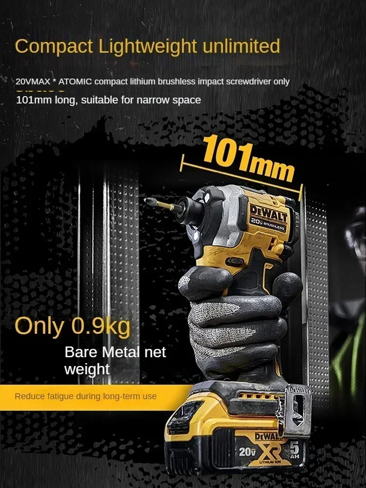 DEWALT DCF850 Impact Driver Electric Driver 20V Lithium Battery Brushless battery screwdrivers High Torque tools 공구