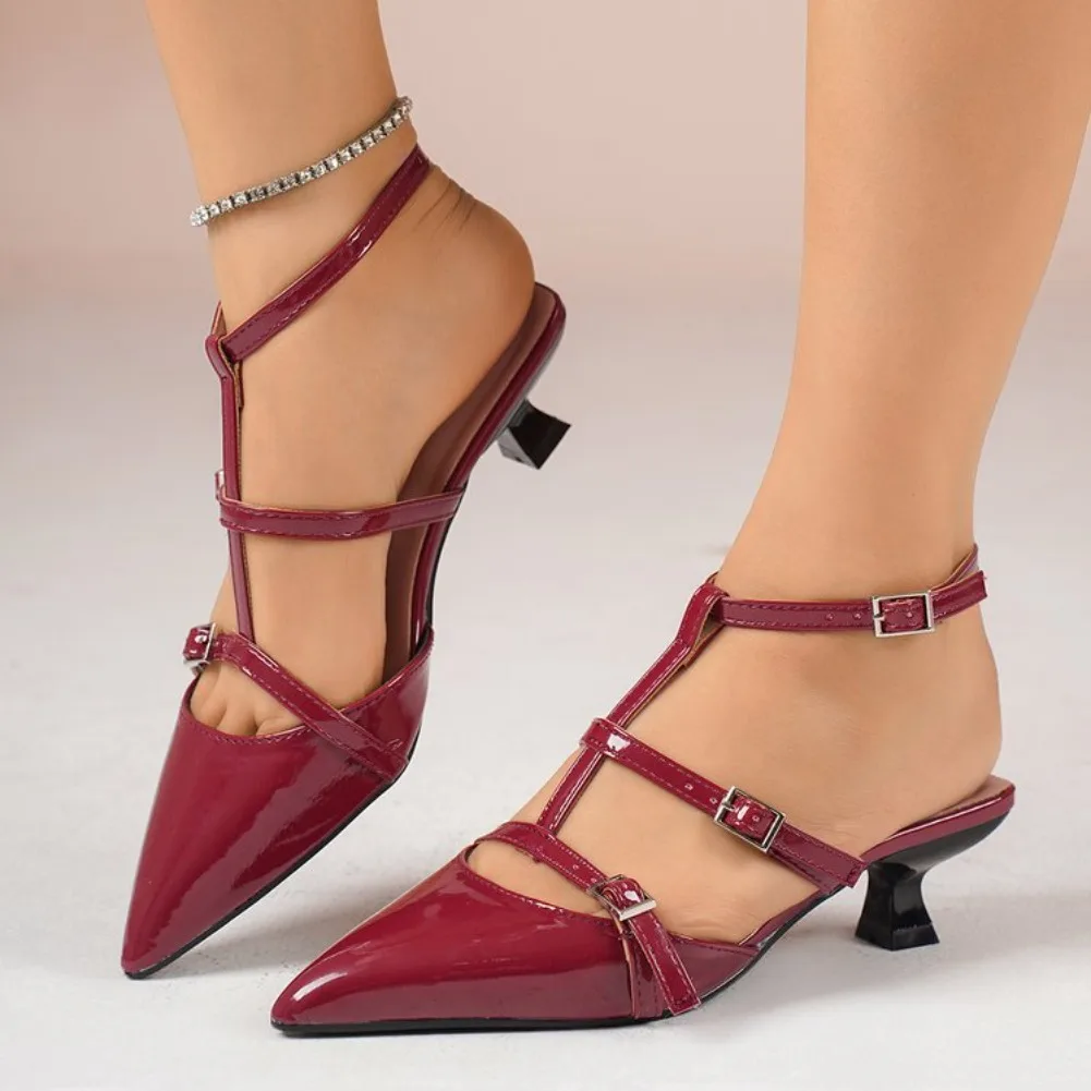 

Spring New Pumps Women Fashion Pointed Ladies Elegant Thin High Heel Hollow Out Elegant Woman Heeled Shoes Big Size