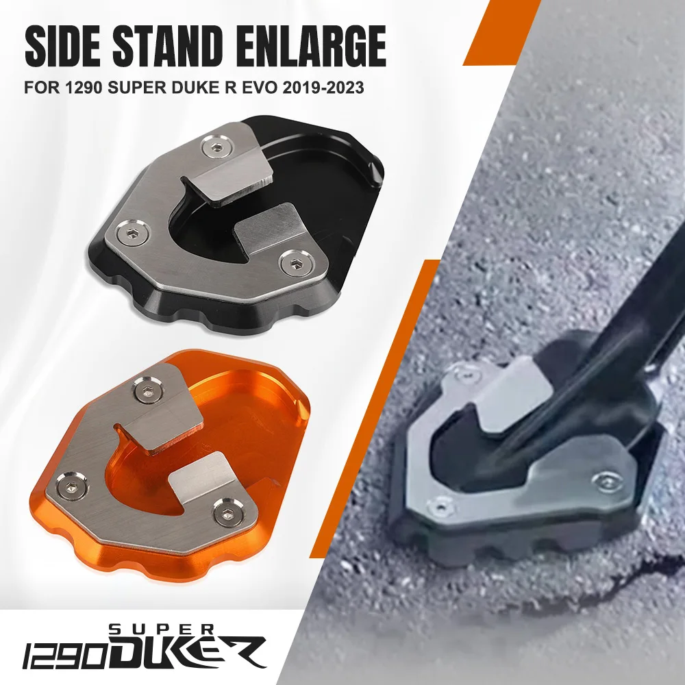 For 1290 Super Duke R Evo 2019 2020 2021 2022 2023 Motorcycle Kickstand Foot Side Stand Extension Pad Support Plate Enlarge