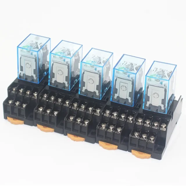 5 szt. Cewka MY4NJ AC12V AC24V DC12V DC24V DC 36V AC110V AC220V HH54P 5A miniaturowy przekaźnik ogólnego zastosowania elektromagnetyczny z podstawą