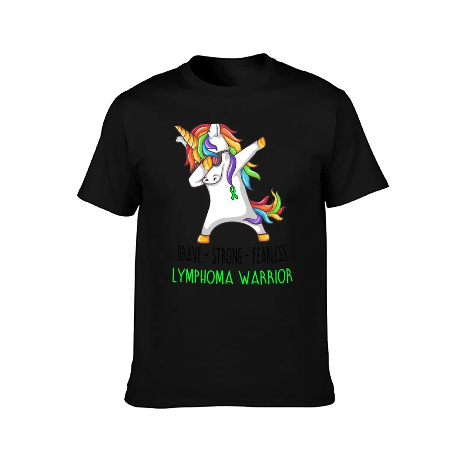 Lymphoma Warrior Brave Strong Fearless T-Shirt, Summer Casual Cotton Tee, Oversized Streetwear Tops, Vintage Graphic Print