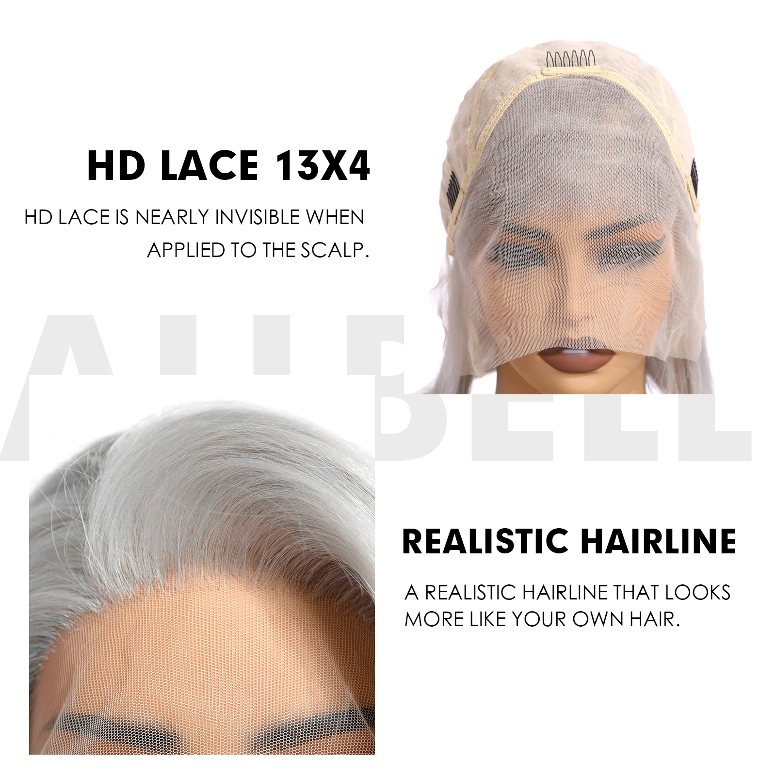 HD Lace Front Echthaar Perücken Straight Bob Grey Hair 13x4 transparente Spitze Echthaar Perücken vor gezupft HD Lace Perücken für Frauen