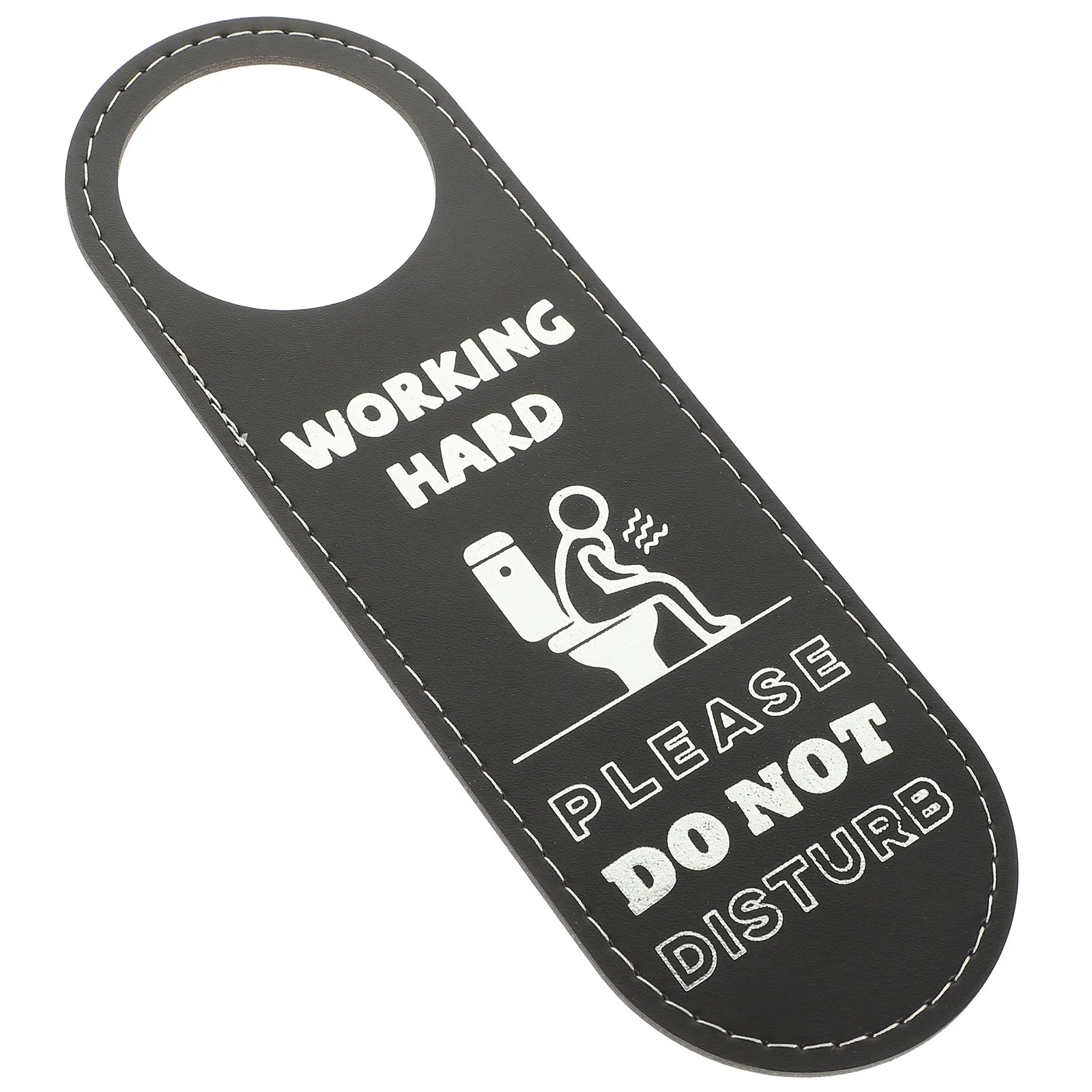 Washroom Door Hanger Sign PU Double-Sided Do Not Disturb Please Come in Hanging Restroom Sign for Public Bathroom Coffee