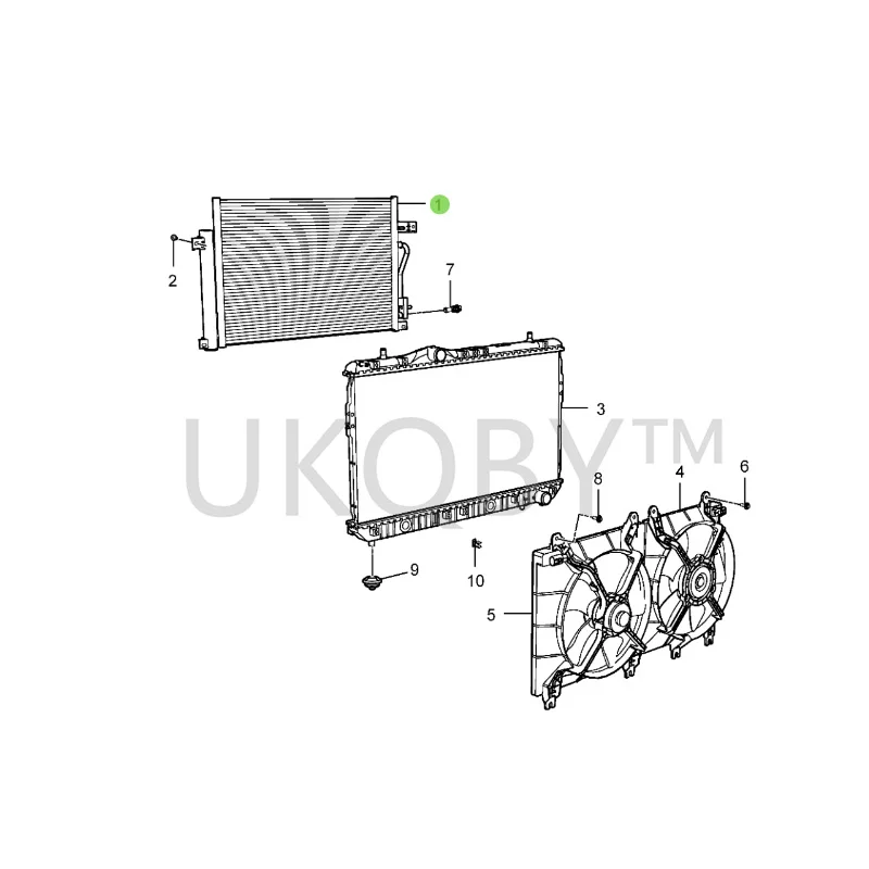 9010946 Suitable for Bu ic k Excelle Air conditioning condenser, air conditioning cooling network, automotive parts