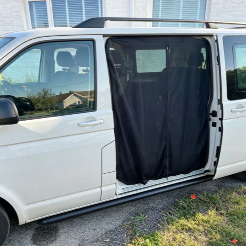 FOR VW T5 T6 Sliding Door Magnetic Insect Mosquito Shading Fly Screen Net for Camper Auto Vehicle Interior Accessories