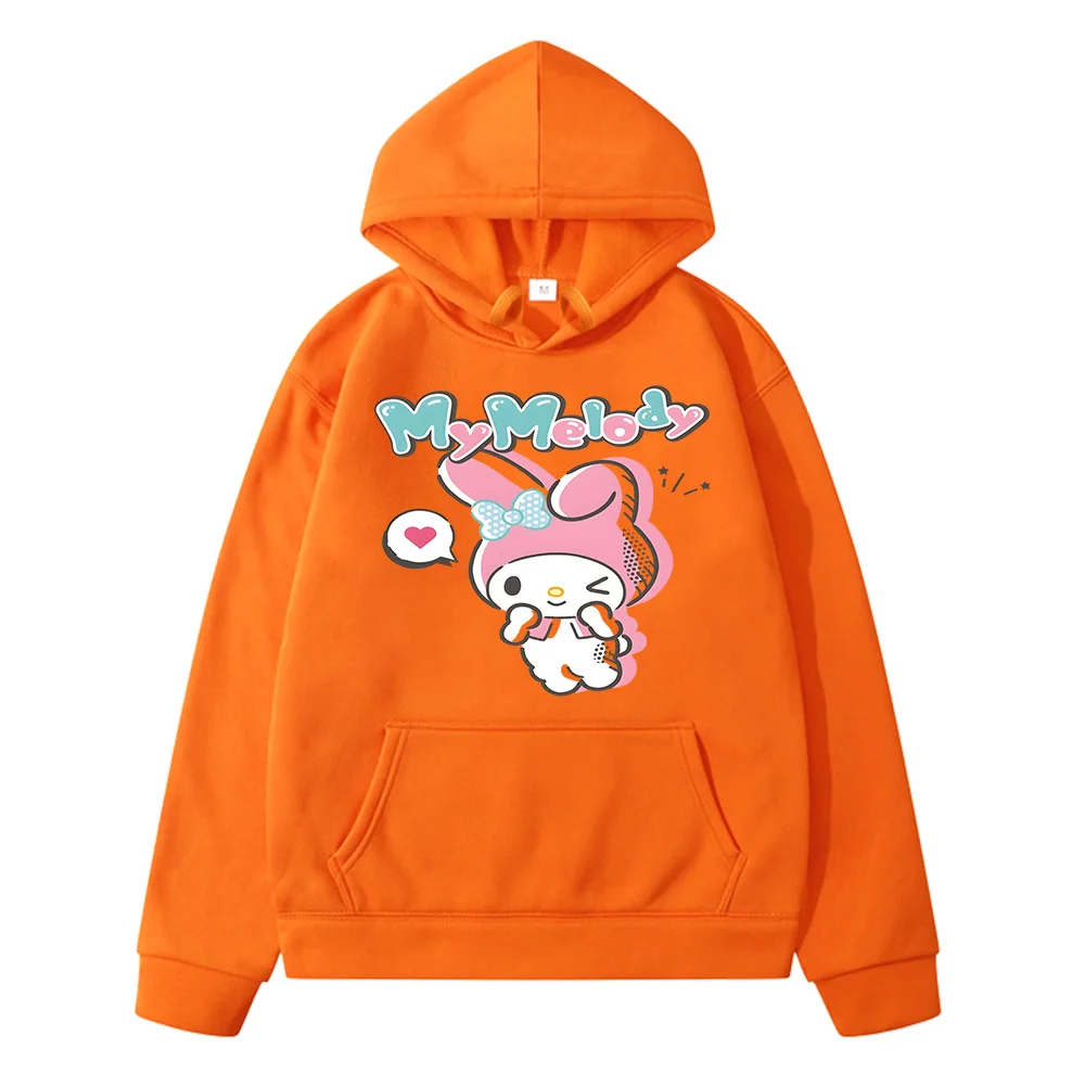 Rabbit Cartoon Graphic Hoodies Boys and Girls Children Kawaii Sweatshirts Cute Hooded Pullovers Autumn/Winter Long Sleeve Tops