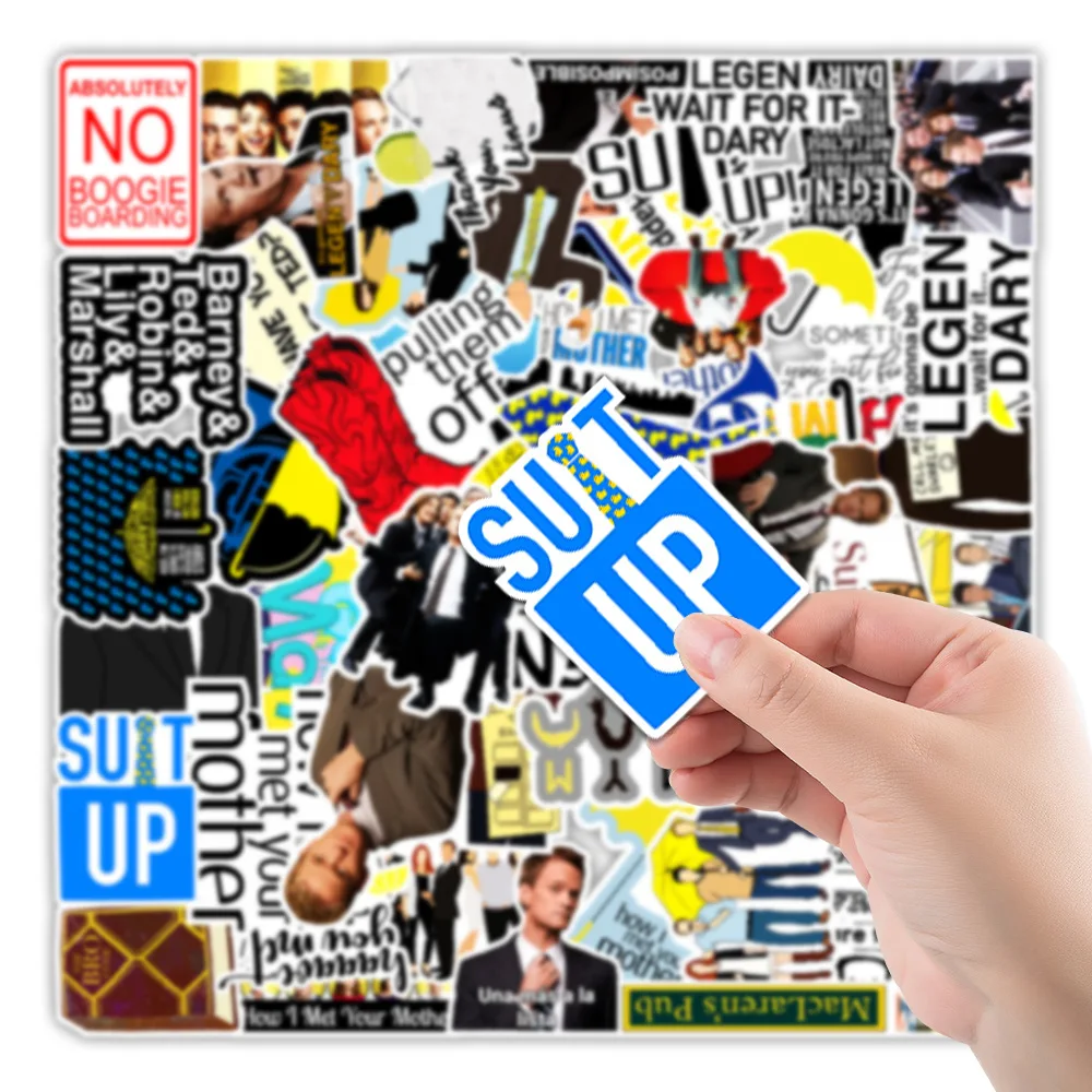 10/30/50pcs TV Show How I Met Your Mother Stickers DIY Scrapbooking Phone Stationery Waterproof Cute Cartoon Decals Toys