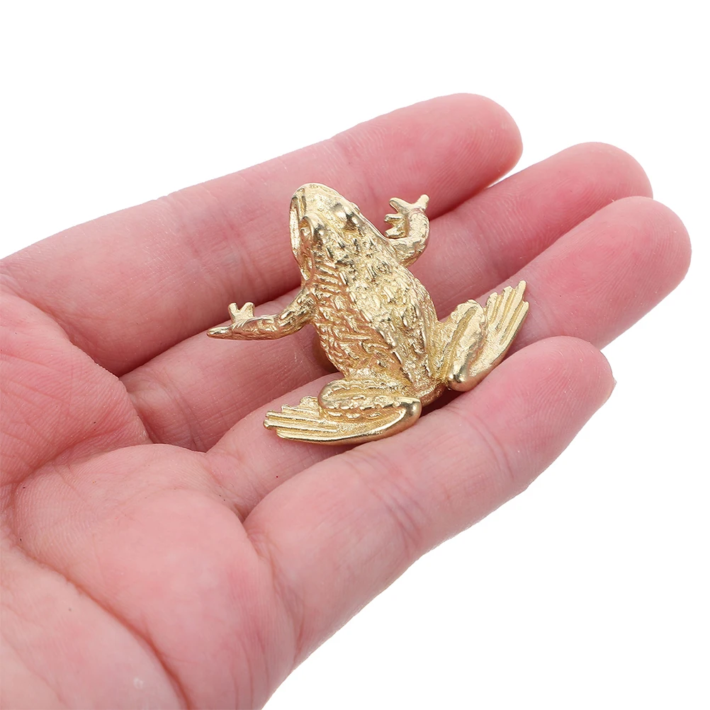

2 Pcs Toad Holds Hands Polished Brass Cabinet Knobs Pull Handle Unique for Cabinets Door Pulls Vintage Dresser