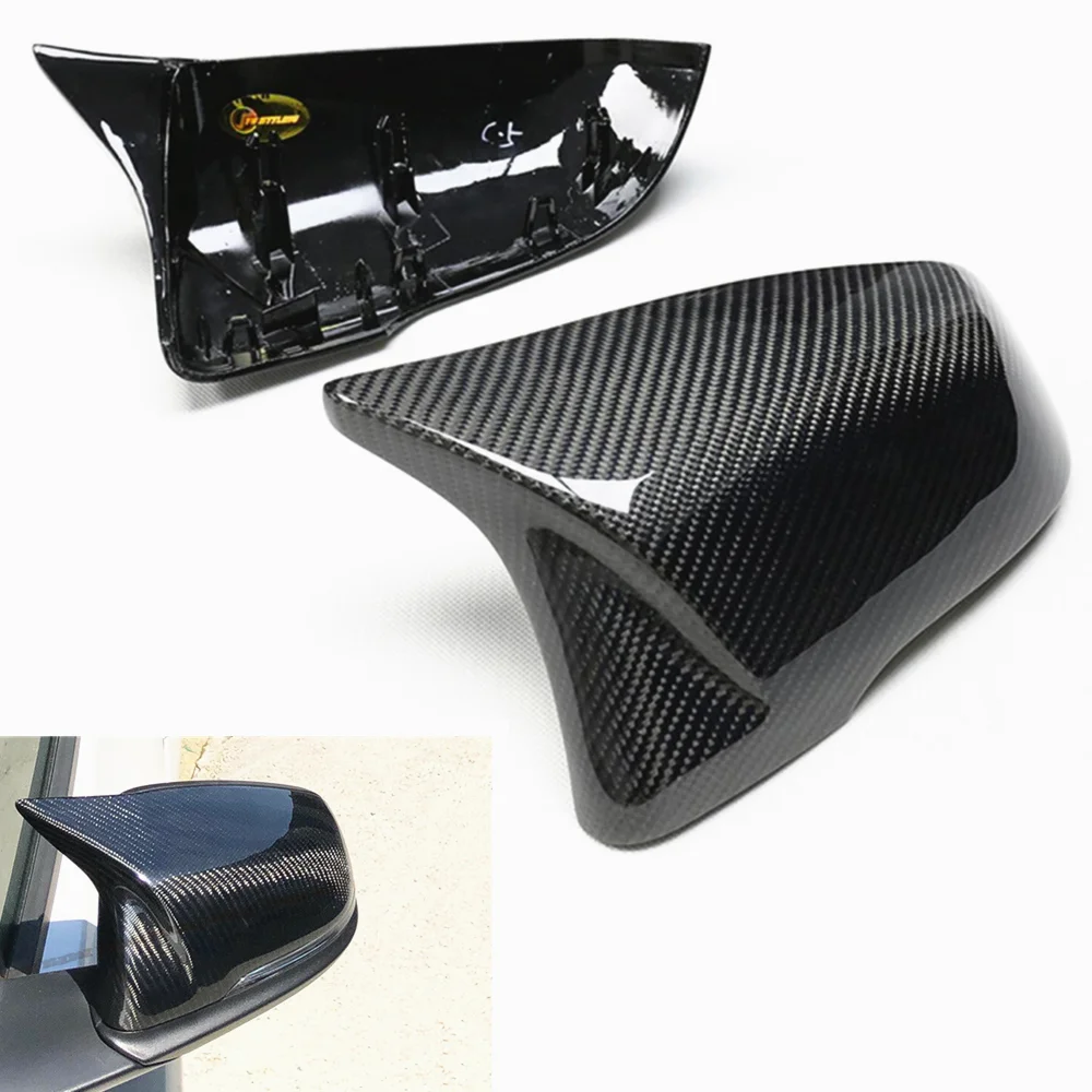 Carbon Fiber Car Exterior Mirror Cover Rear View Case Reverse Cap Replacement Shell For Toyota Supra For BMW X2 F39 2016-2022