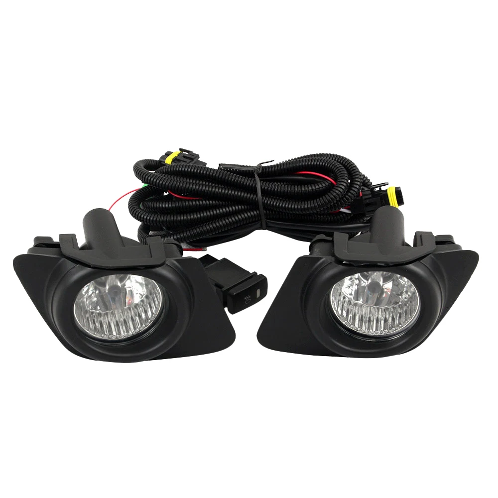 Pair Front Bumper Fog Light Lamp Assembly with Switch Wring Harness for DAIHATSU SIRION 2006-19 for TOYOTA PASSO 2013