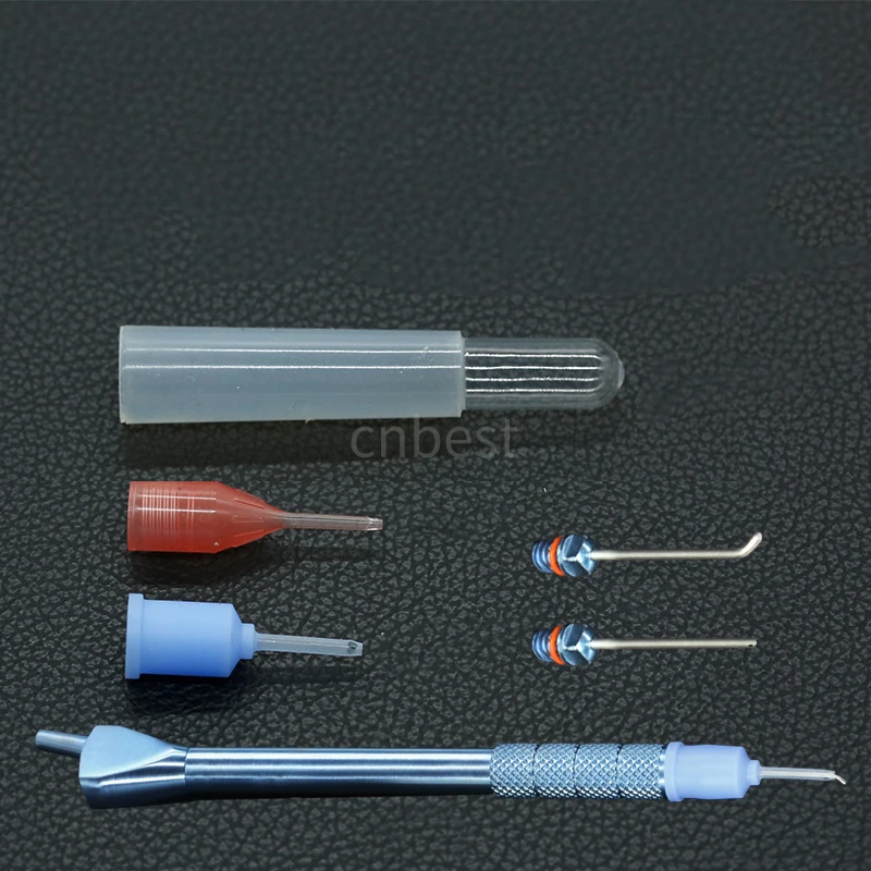 Micro Eye Superbreast Handle MTP Blue Sleeve Blue Cap Test Cap Universal Injection Needle Straight Elbow Alcon