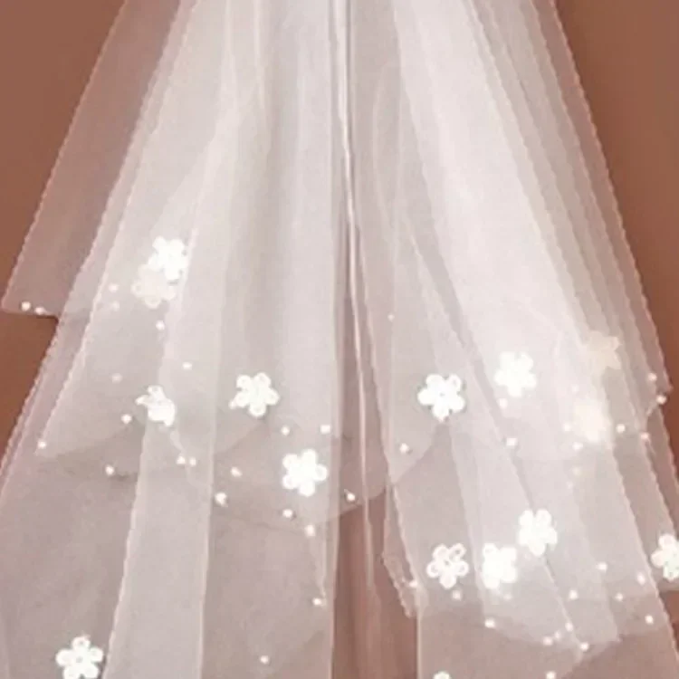 

Свадебные фаты Bridal Velos De Novia: кружевные, с бисером и цветами