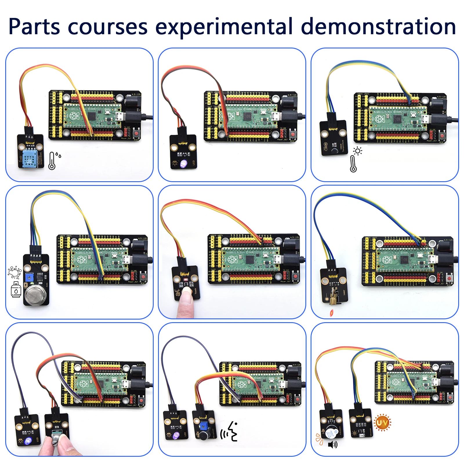 Keyestudio 37&42 in 1 Raspberry Pi Pico Sensor Kit DIY Kit Electronics For Python Programming & For Raspberry Pico Programming