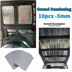 10 Sheets Sound Deadener Heat Insulation Mat Car Van Sound Proofing Deadening Insulation Car Hood Insulation Silent 5mm