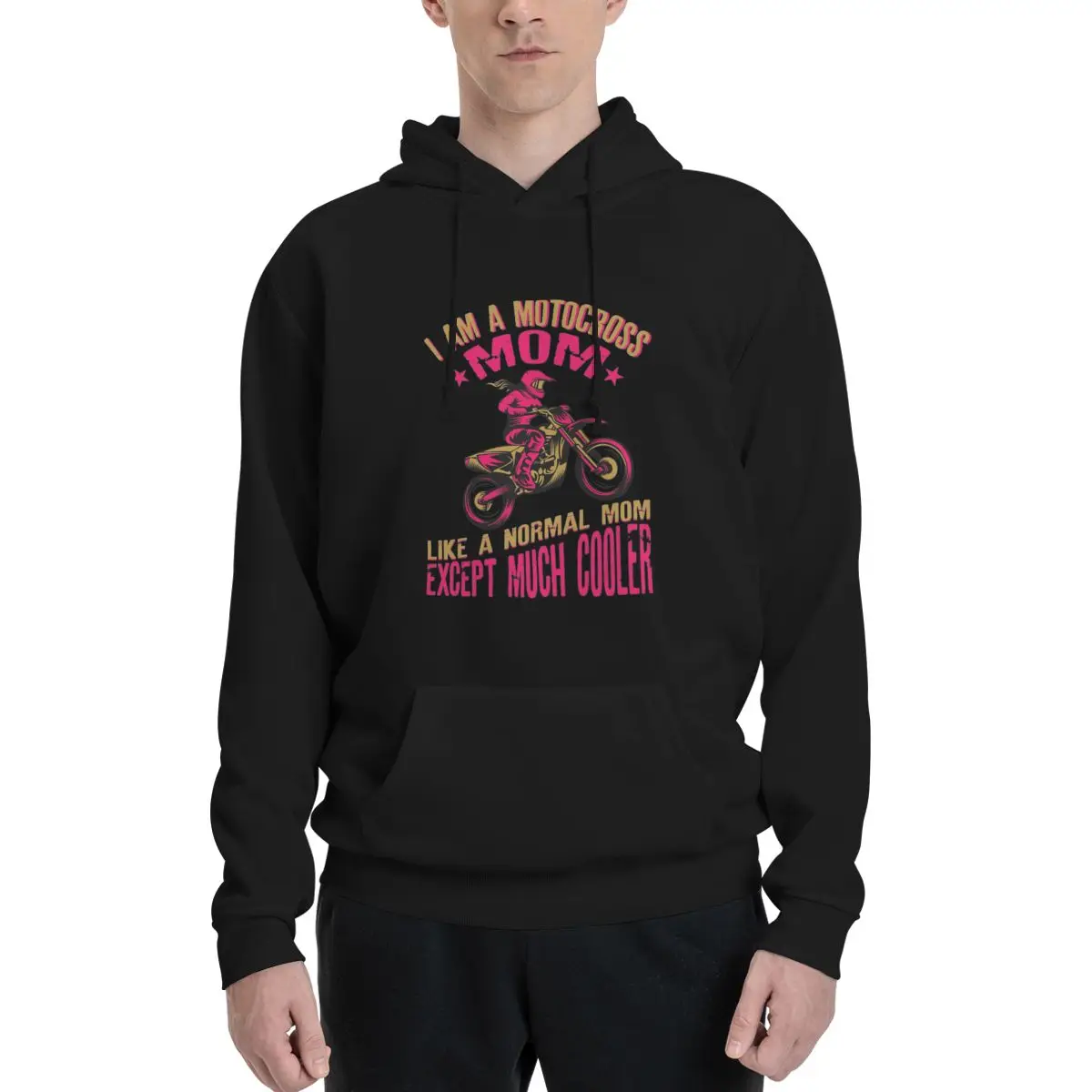 I Am A Motocross Mom Like A Normal Mom Couples Plus Velvet Hooded Sweater premium Home Cute With hood pullover High quality