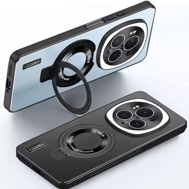 Magsafe Phone Case For Huawei Honor Magic 6 5 4 Pro Magnetic Wireless Charge holder metal Cover Cases