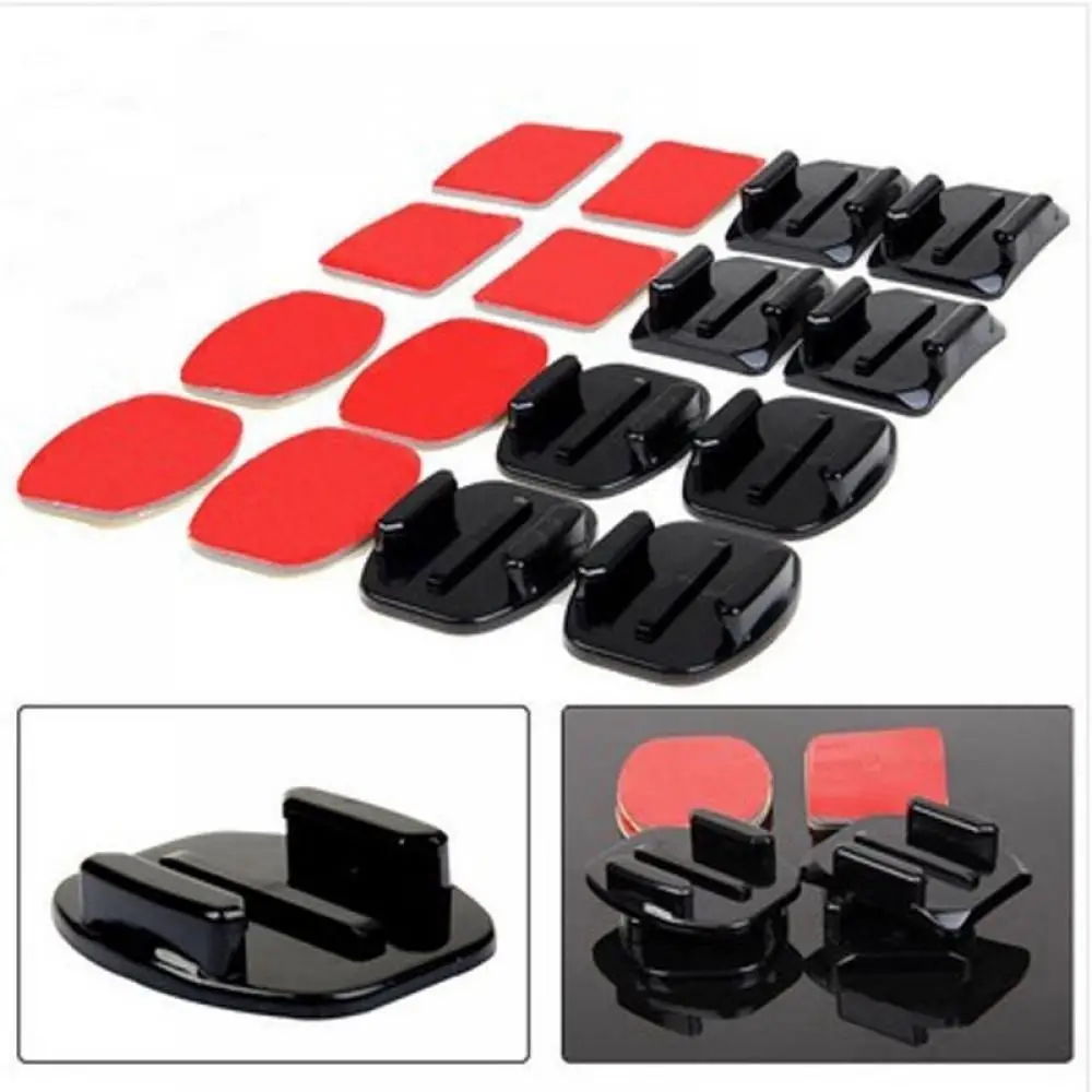 New Camera Helmet Pad Holder Adhesive Sticker Flat Curved Mounts For GoPro Hero Xiaomi Yi 4K