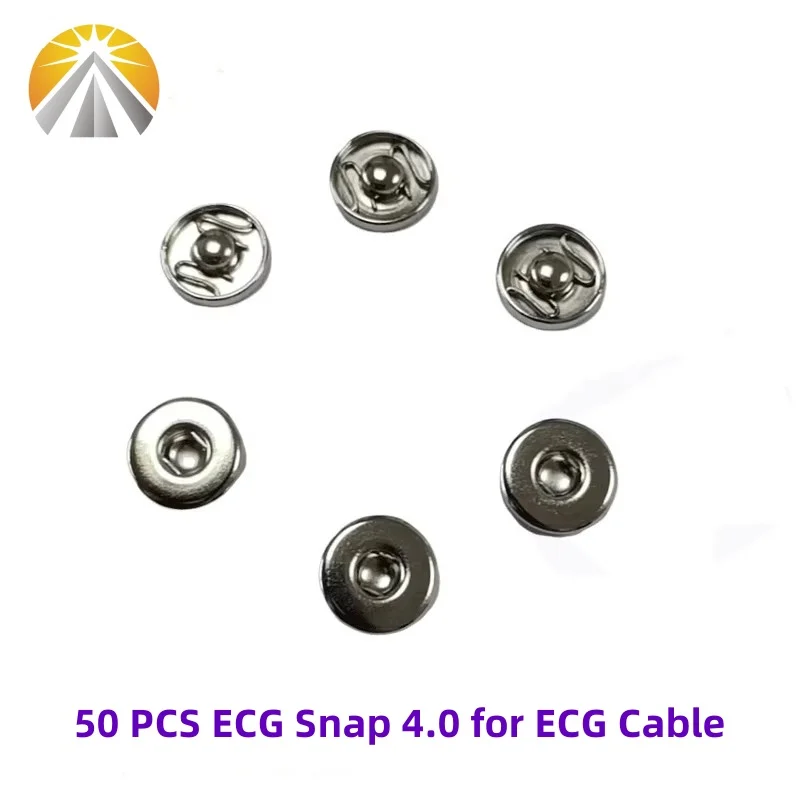 Broche de presión de 4,0 ECG para Cable ECG, extremo a presión, 50 unidades por lote