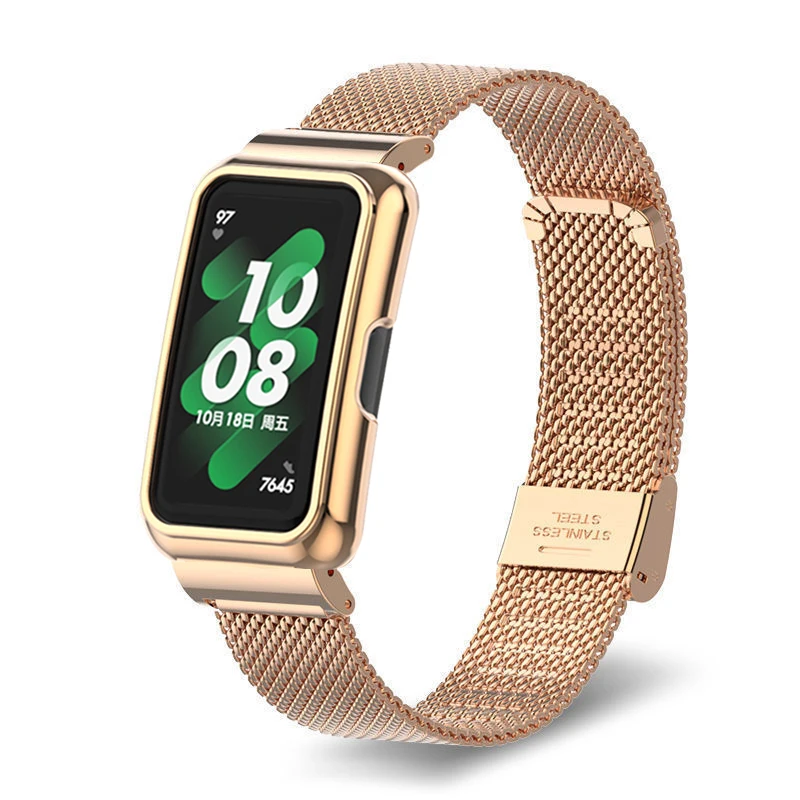 Metalowy pasek do Huawei Band 9 8 7 6 Smart Band Akcesoria Bransoletki do Huawei Band 6 Pro / Honor Band 7 6 Etui ochronne na pasek