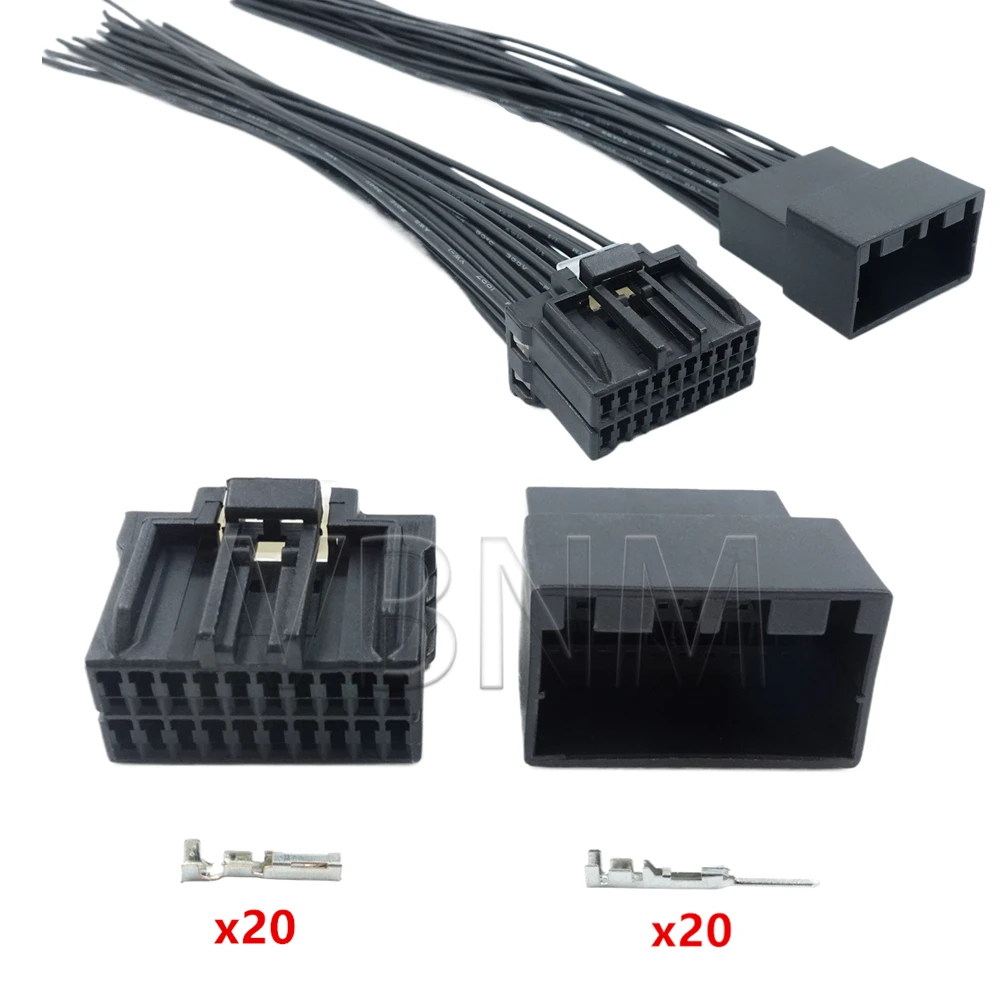 20 Pin 175967-2 175975-2 Car AC Assembly Plastic Housing Unsealed Connector With Wires Automobile Injector Wire Harness Socket