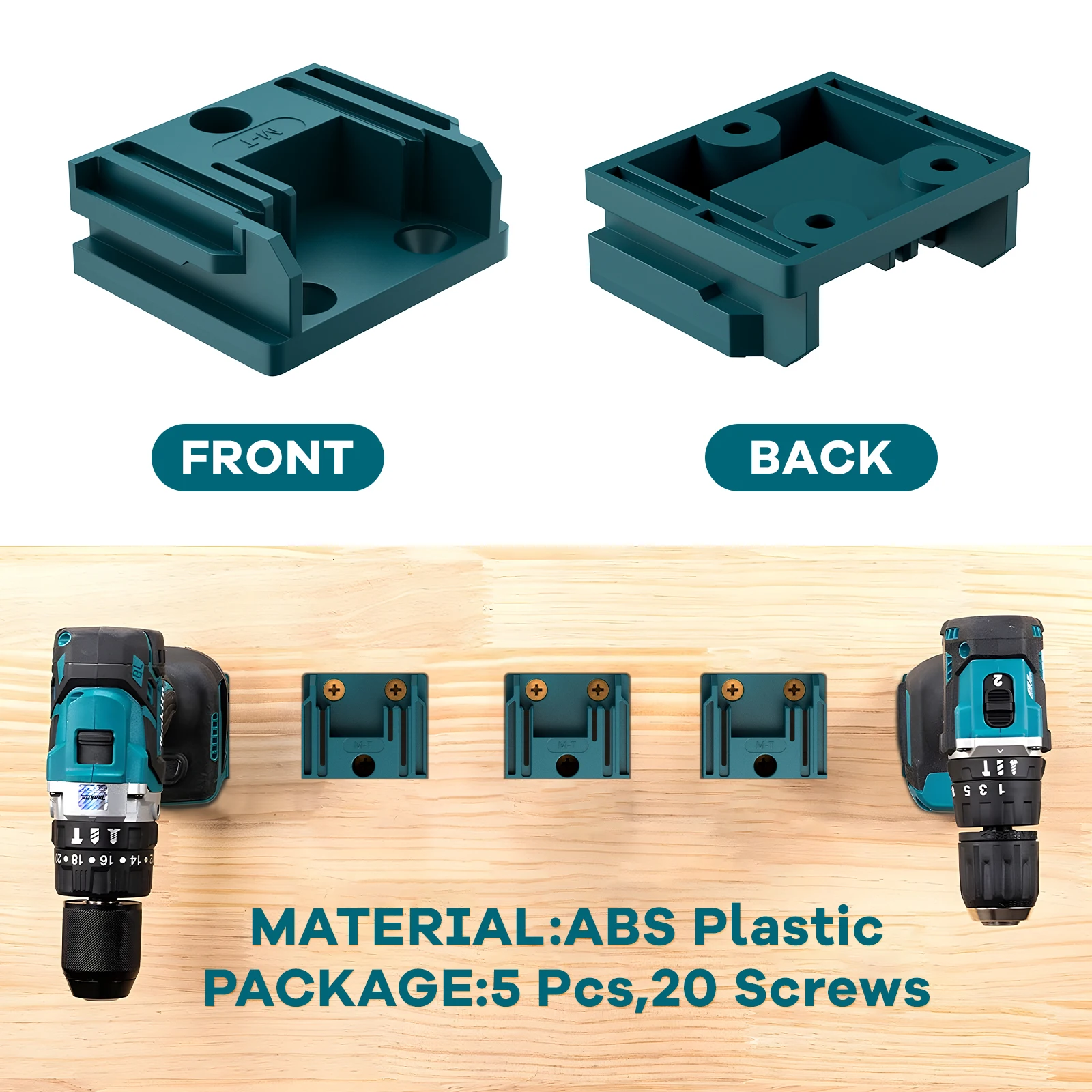 Bonacell For Makita BL1830 Battery Tool Holder For BL1830 BL1840 BL1850 BL1860 Battery Tool Fix Holder Accessories With Screw