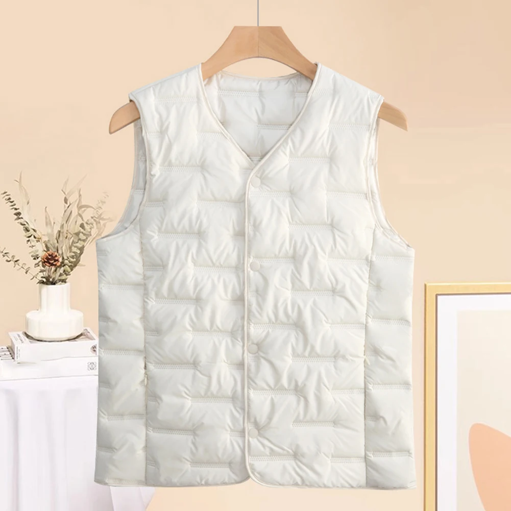 Women\'s Thin Polyester Thermal Vest Sleeveless Inner Waistcoat Regular Length Base Layer Top Year Round Women\'s
